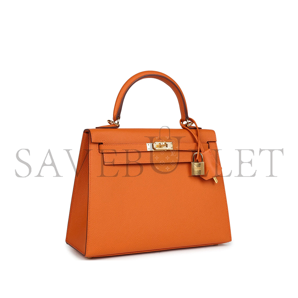 HERMÈS MASTER KELLY 25 ORANGE EPSOM (25*17*7cm) 